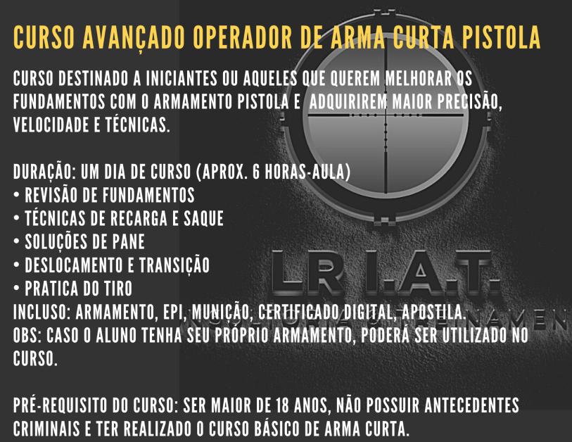 Curso Avançado - Armas Curtas